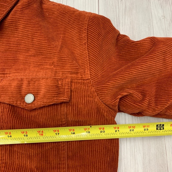 Roxy On The Block Good Fortune Corduroy Jacket Brock Red Womens Small - Picture 8 of 8